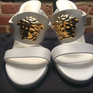 Versace White Women’s Medusa Sandal Size 38